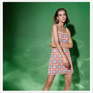 Zara crochet mini dress